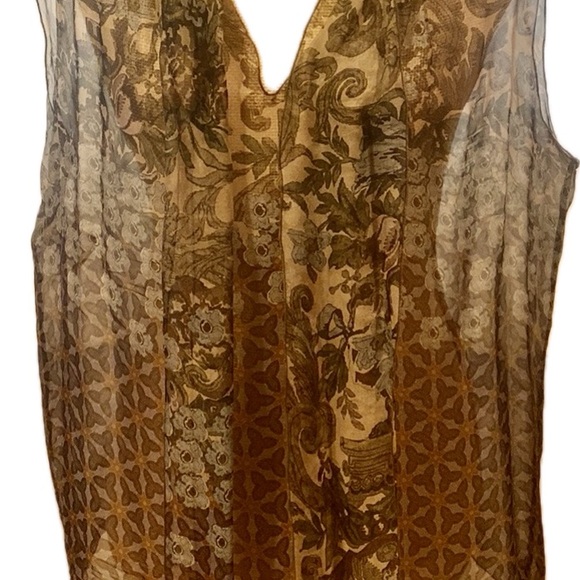 ALBERTA FERRETTI fabulous 100% Silk top with unique design, size 8 - Picture 16 of 16